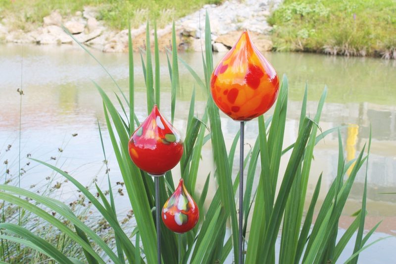 Gartenzwiebel inkl Stab Gartenflair 22cm lila