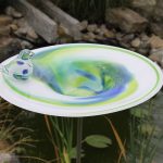 Vogeltränke inkl Stab Gartenflair 30cm gelb