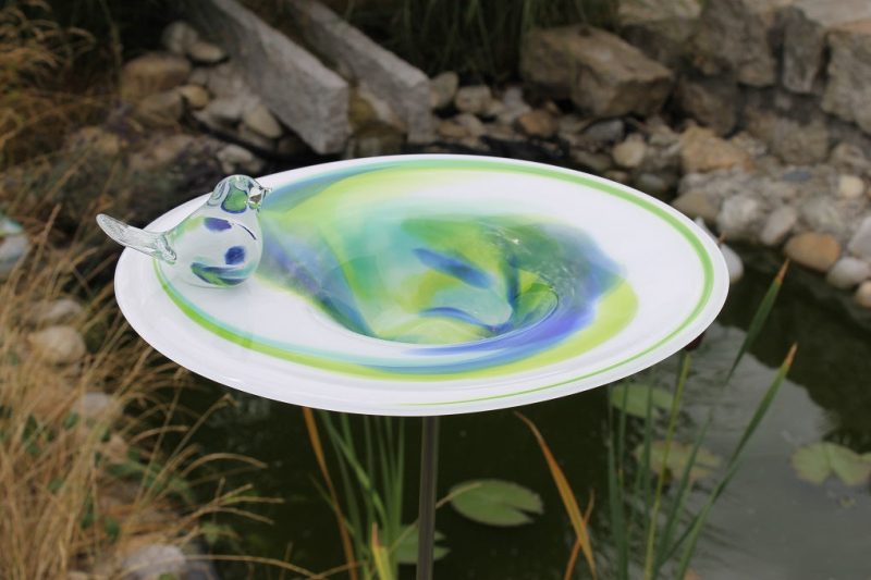 Vogeltränke inkl Stab Gartenflair 30cm gelb