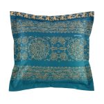 SATIN KISSENHÜLLE MIT STEHSAUM BRENTA BLAU