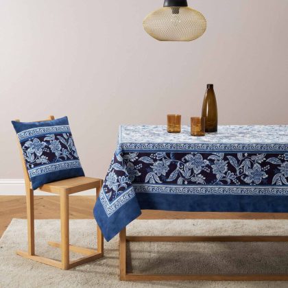 TISCHDECKE TWILL CAPODIMONTE BLAU
