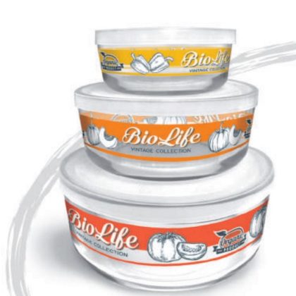 Frischedosen aus Glas Bio Life 3er-set