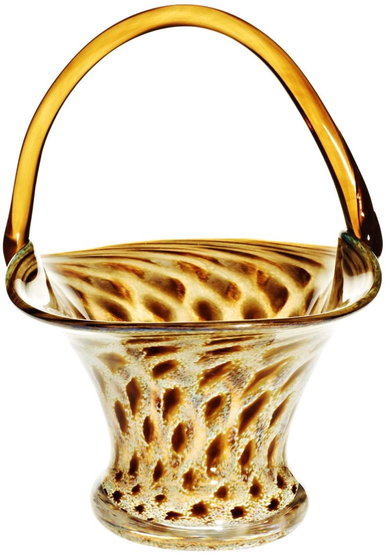 Glaskörbchen Pavel 23cm braun