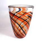 Glasvase Flame Murano 28cm rot