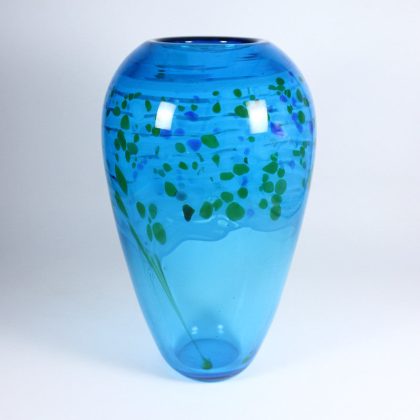 Glasvase Orient Murano 33cm türkis