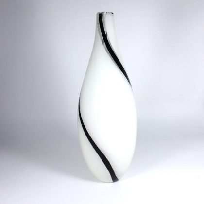 Glasvase Black & White Murano 40