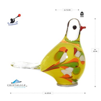 Gartenvogel Gartenflair 20 cm mit Stab lila