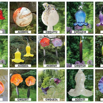 Gartenkugel klein Gartenflair inkl. Stab 15cm lavendel