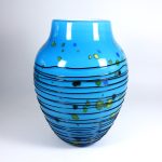 Glasvase Blue-Birds Murano 29cm