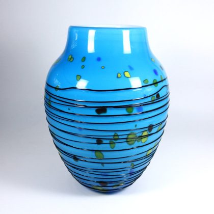 Glasvase Blue-Birds Murano 29cm