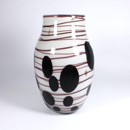 Glasvase Purple Purple Dots Murano 29cm