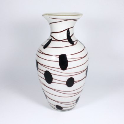 Glasvase Purple Dots Murano 33cm
