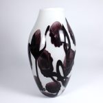 Glasvase Purple Leafs Murano 31cm