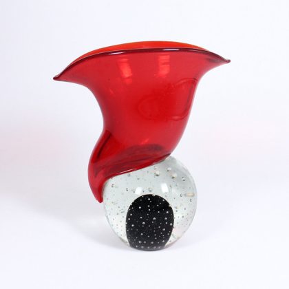 Glasvase Red Symphony Murano 22cm