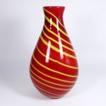 Glasvase Red Twist Murano 32cm
