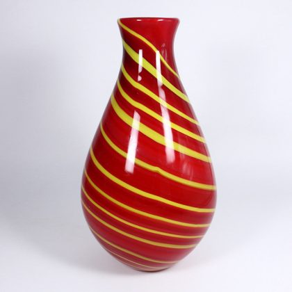 Glasvase Red Twist Murano 32cm