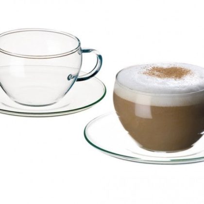 Cappuccinotasse mit Unterteller 4er Set
