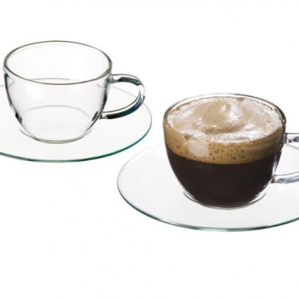 Expressotasse mit Unterteller 4er Set