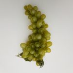Deko Trauben mit Blättern 25 cm weiß