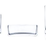 Glasvase Rechteck Dekovase Transparent H 8cm
