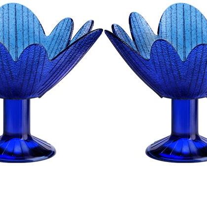 Eiscremeglas Eisbecher Eisglas Eisschale Seerose 6er-Set blau Colori Gelato 11cm