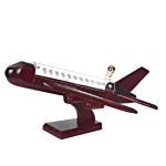 Geschenkflasche Düsenflugzeug Jet Glas Holz Leer Geschenkverpackung 200 ml