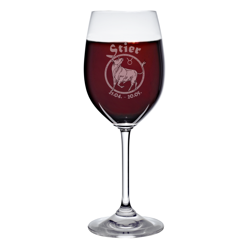 Weinkelch 300ml mit Sternzeichen Waage