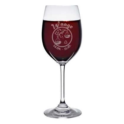 Weinkelch 300ml mit Sternzeichen Wassermann