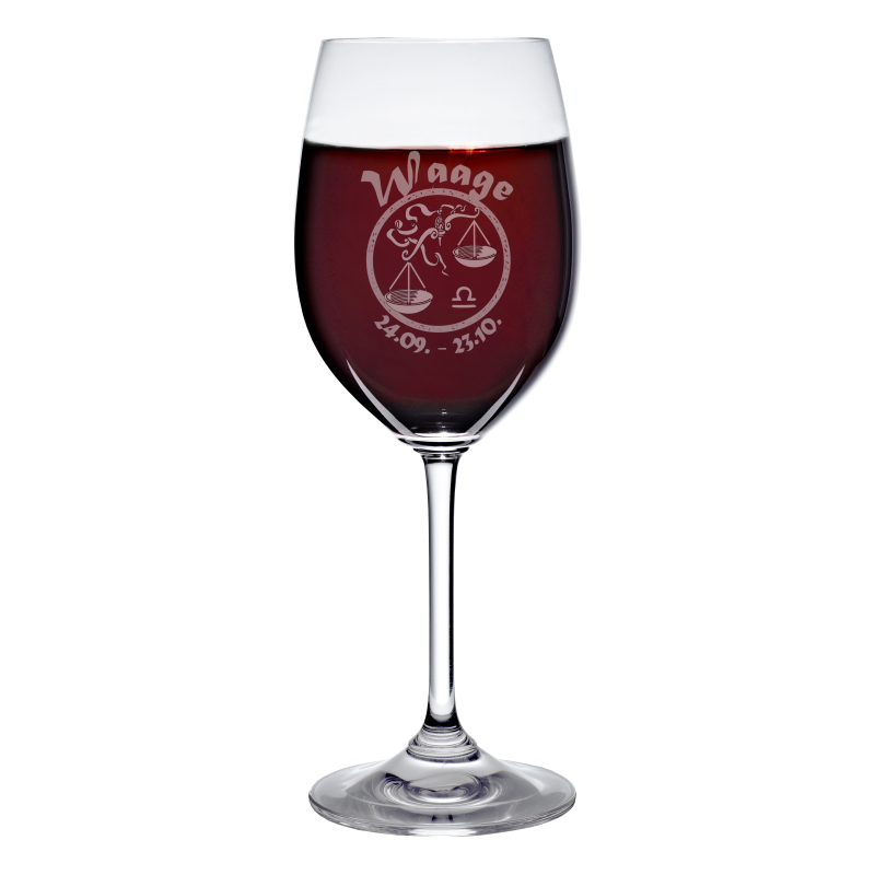 Weinkelch 300ml mit Sternzeichen Wassermann