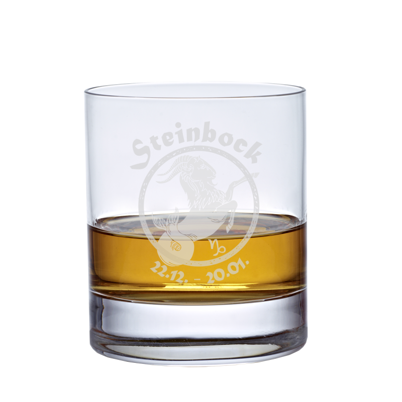 Whiskyglas (320ml) mit Sternzeichen Stier