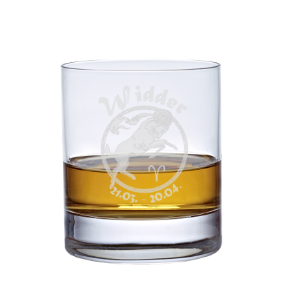 Whiskyglas (320ml) mit Sternzeichen Zwillinge