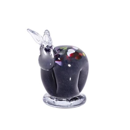 Glas Figur Kuh Tierwelt 12cm weiß