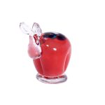 Glas Figur Kuh Tierwelt 12cm hellbraun