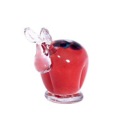 Glas Figur Kuh Tierwelt 12cm hellbraun