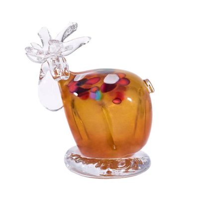 Glas Figur Elch Tierwelt 13cm rot