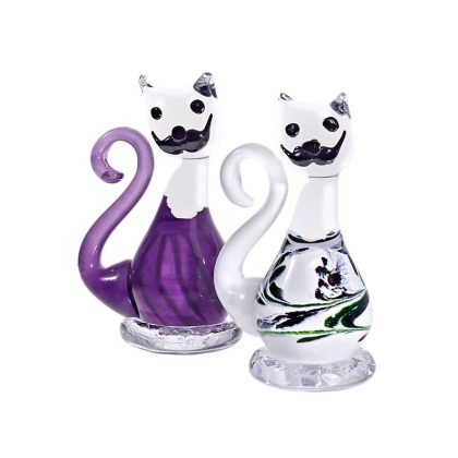 Glas Figur Katze Tierwelt 15cm zauber