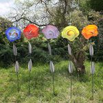 Blüte Gartenflair 35cm gelb inkl. Stab