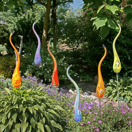Gartenflamme Gartenflair inkl Stab 60cm gelb