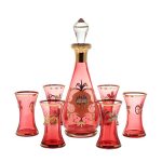 Karaffe mit 6 Gläsern Red Queen 7-tlg.