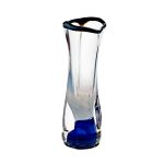 Vase mit blauem Fuss "Stiller" (25cm)