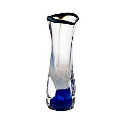 Vase mit blauem Fuss "Stiller" (25cm)