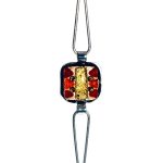 Armband mit Glasstein Golden Red Fusing