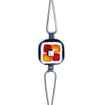 Armband mit Glasstein Rot Orange Fusing