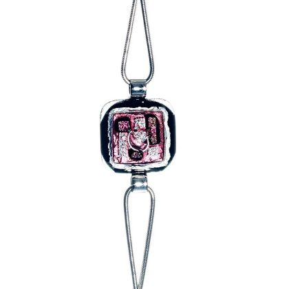 Armband mit Glasstein Violett Fusing