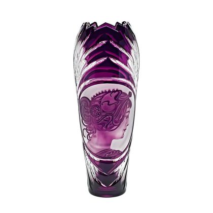 Vase handgeschliffen mit Lilie "King" (30cm)