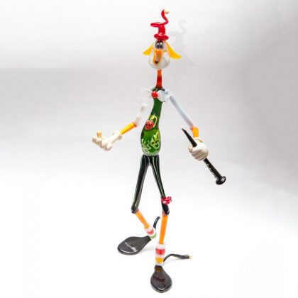 Clown mit Flöte "XXL" (45-50cm)