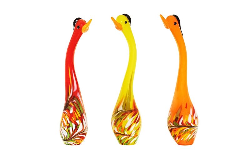 Gans klein Gartenflair inkl Stab 40 cm orange