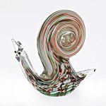 Glasfigur Schnecke Gery bunt Muranoglas 18cm