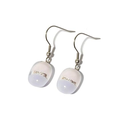 Ohrringe mit Glasstein Fresh Opal lila