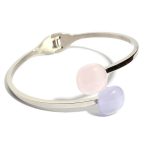 Armreif mit 2 Glassteinen Fresh Opal lila